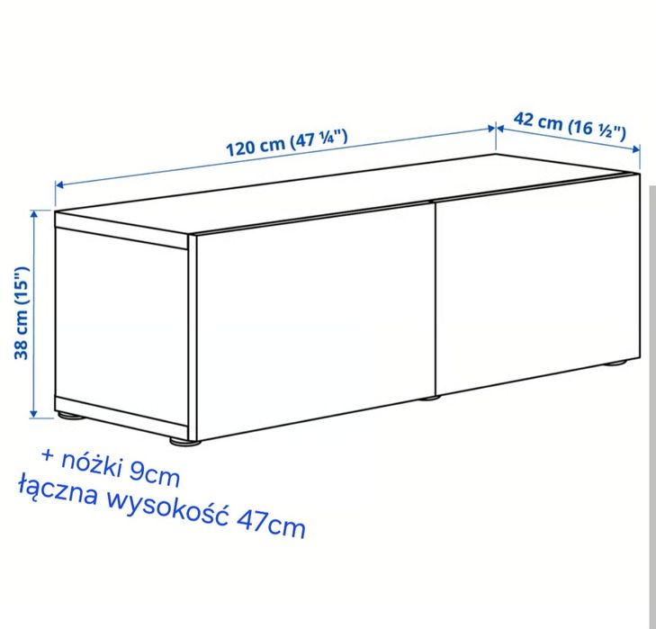 Szafka IKEA BESTÅ – biała/dębowa