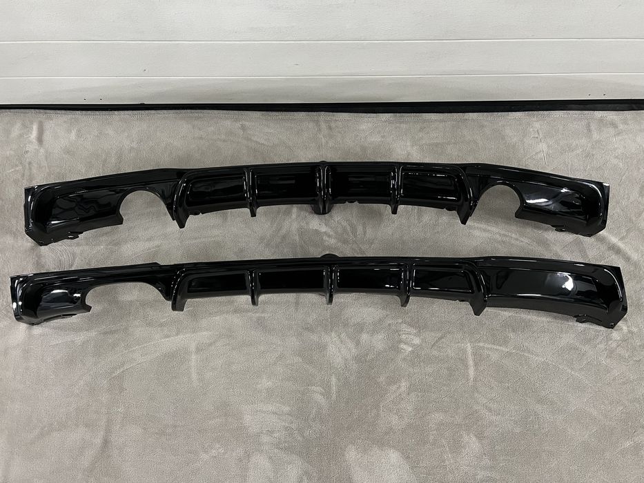 BMW F30 F31 Dyfuzor dokładka zderzaka tył / Czarny Połysk / M-Perf