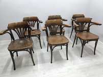 Krzesła Thonet Fameg Radomsko gięte 6 szt duże