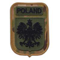 Emblemat wojskowy duży Orzeł Poland tło multicam na rzepie