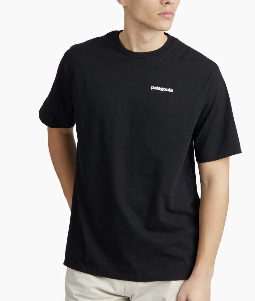 original ! t-shirt patagonia logo responsibili-tee black | футболка