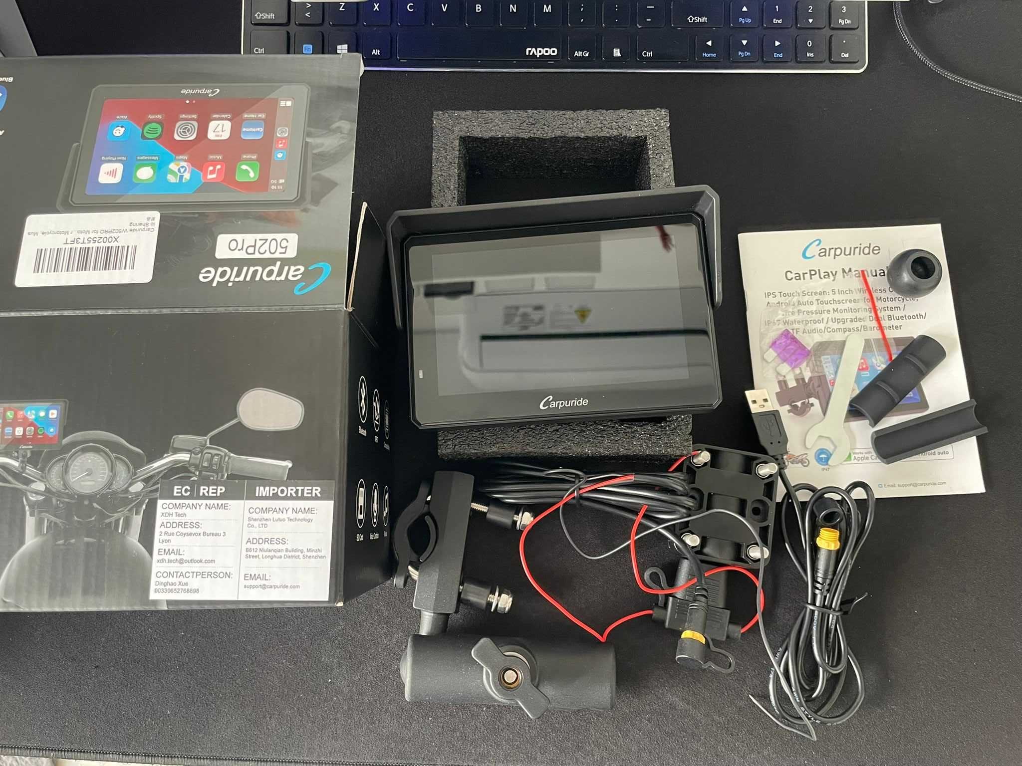 Carpuride 502 PRO - GPS Moto Carplay e Android Auto