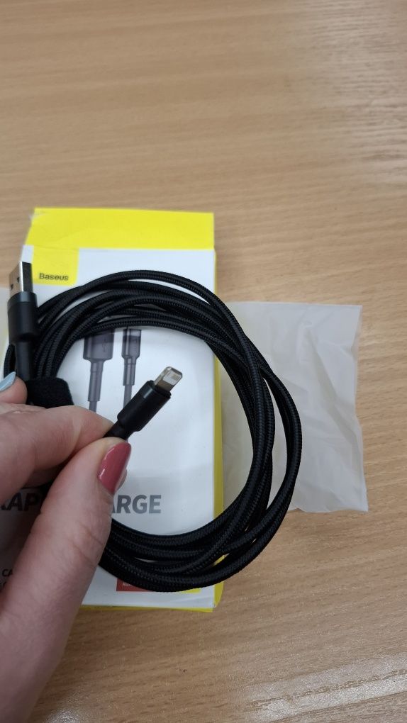 Kabel przewód USB na lightning wzmocniony do iPhone XR, XS 11, 12, 13