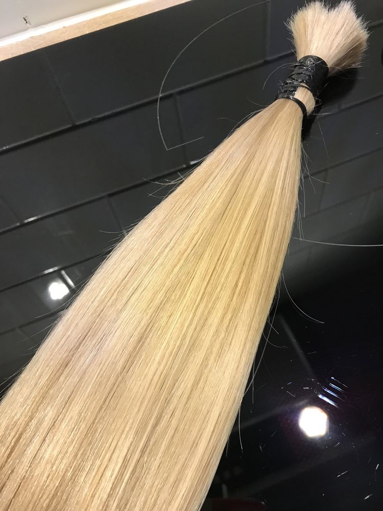 Włosy naturalne przedłużanie włosów kitka kucyk blond