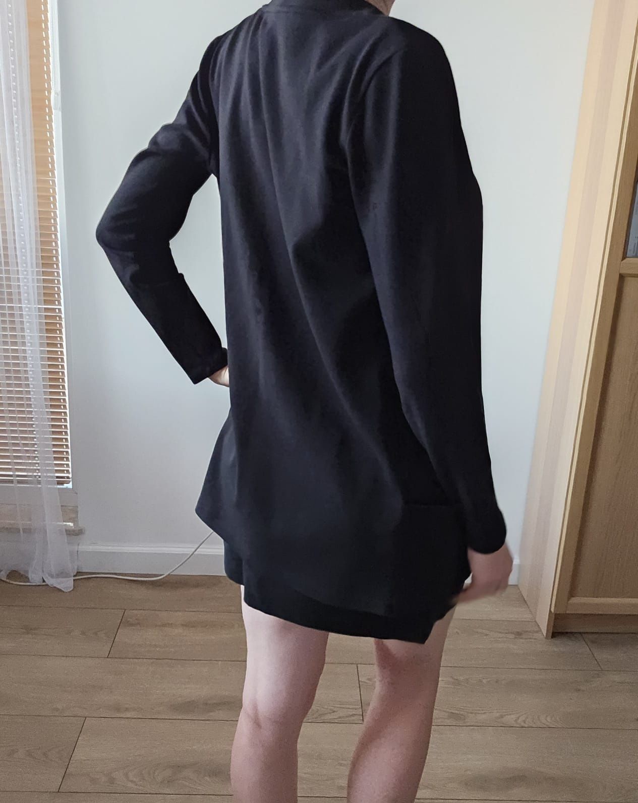 Czarna marynarka narzutka sweter Only S 36