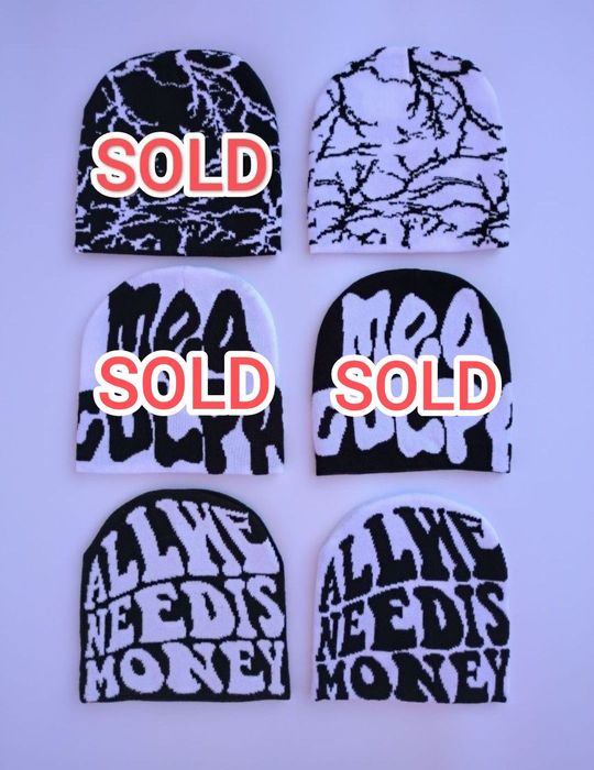 Шапка MEA CULPA / ALLWE NEEDIS MONEY / унісекс / sk8 / y2k