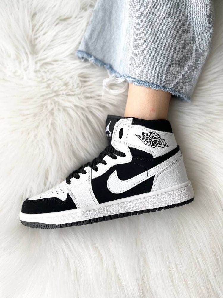 Buty Nike Air jordan 1 Mid White Black 36-41 damskie trampki