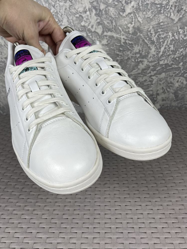 Adidas stan smith кроссовки кеды 45 размер кожаные белые оригинал