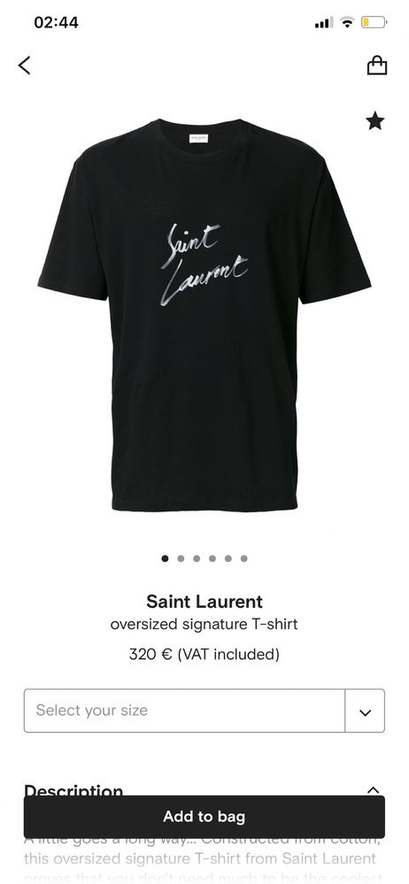 Saint Laurent Tshirt Original