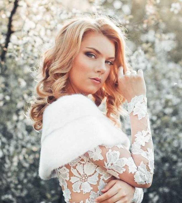 весільні шубки свадебные накидки горжетка белая болеро норка писец