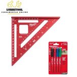 MILWAUKEE Esquadro 180mm + 4x Marcadores 493247.2124 | NOVOS