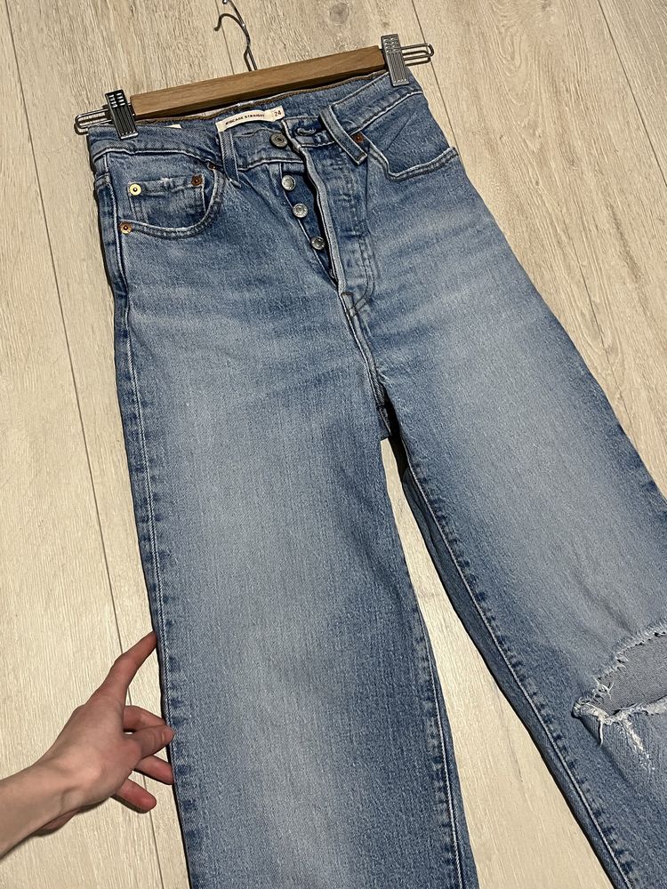 Джинси levis ribcage straigth прямі прямого крою