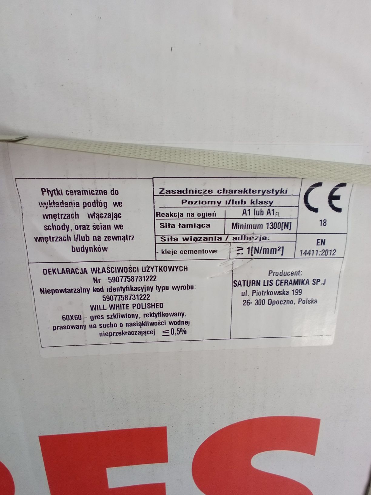 Gres szkliwiony 60x60