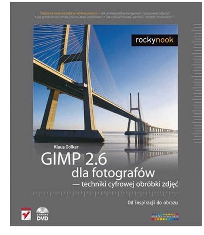 GIMP 26 fotografów techniki cyfrowej obróbki zdjęć z płyta dvd nowa