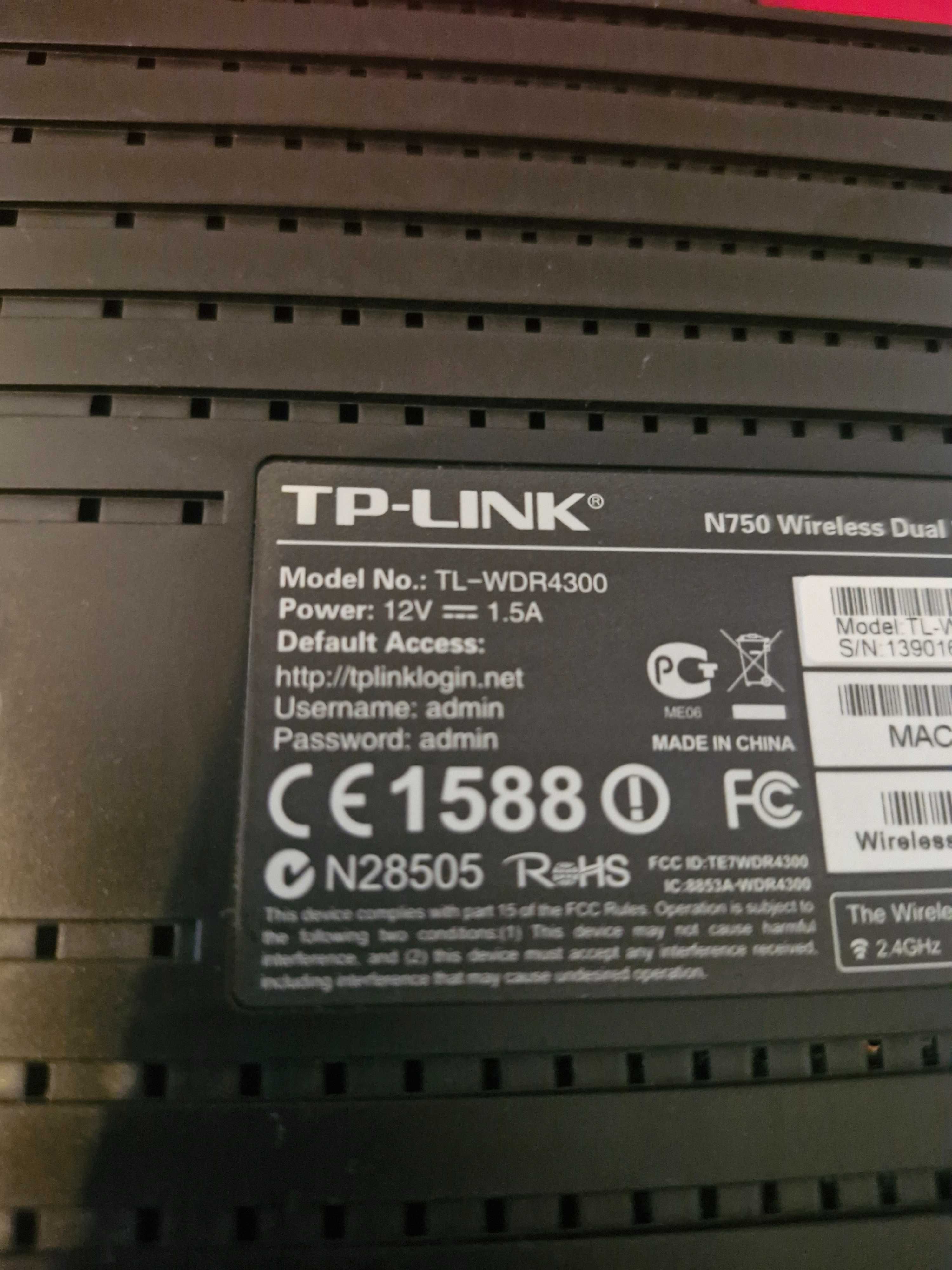 Router TP-Link TL-WDR4300 2,4GHz 5GHz WiFi4 anteny 18dBi stan bdb