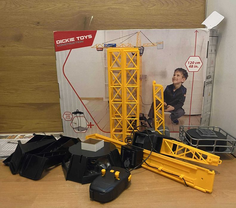 Dickie Toys Mega Crane Sterowany Dźwig elektryczny 120 cm pilot
