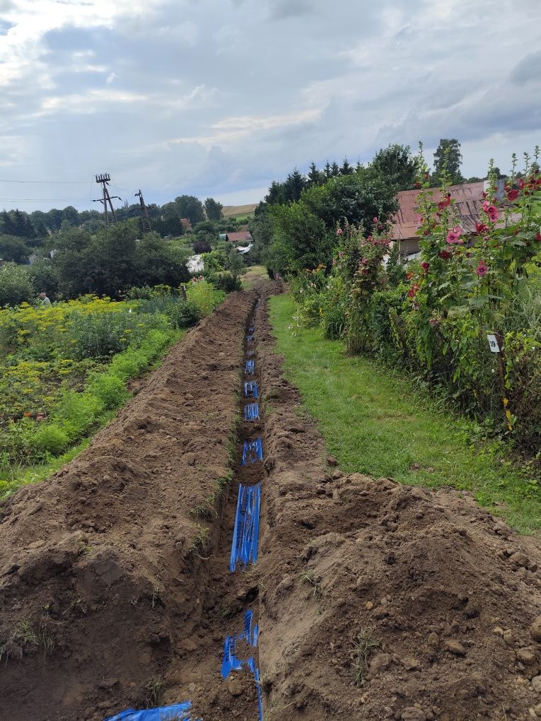 Usługi mini koparka 2,7t. Wynajem wiertnicy ręcznej