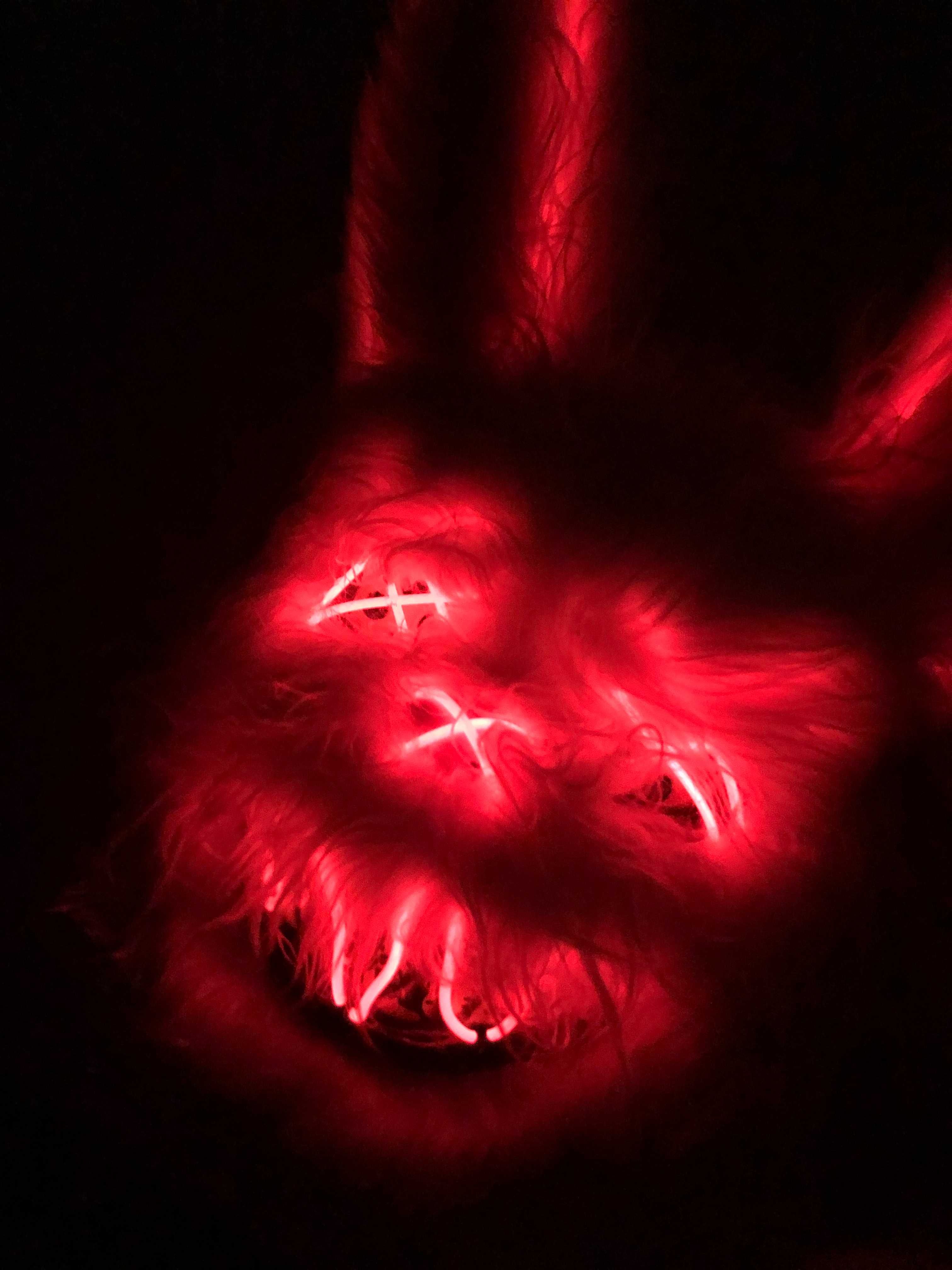 Máscara coelho assustador LED