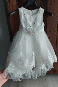 Suknia sukienka piękna weselna balowa  116/128