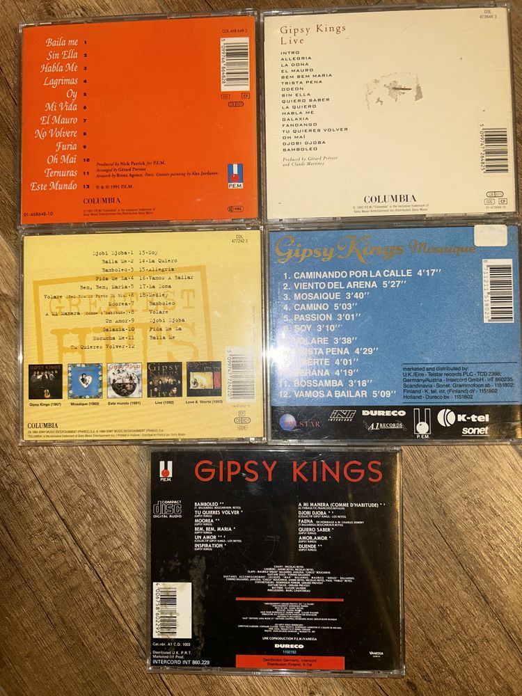 Gipsy Kings 5 płyt CD oryginalne stan bdb cena za komplet