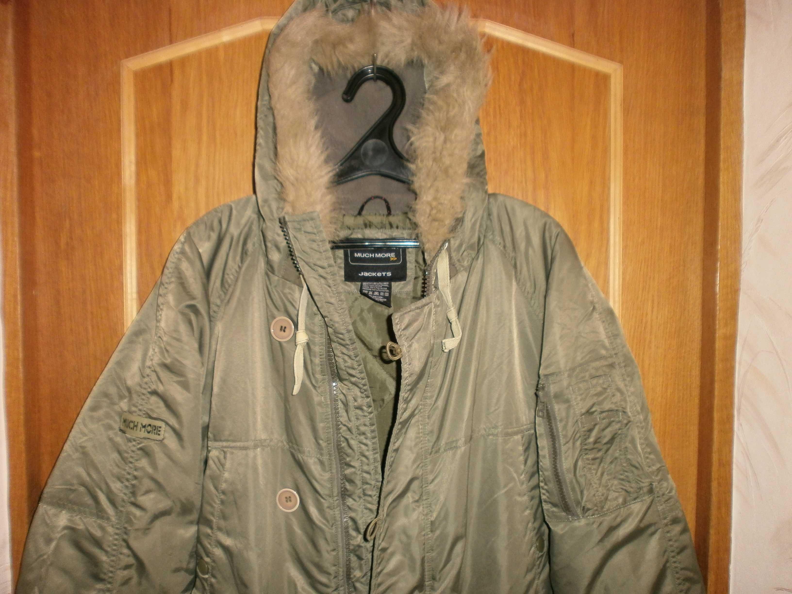Куртка парка аляска Much More, олива, разм. M, наш 52. ПОГ-64 см.