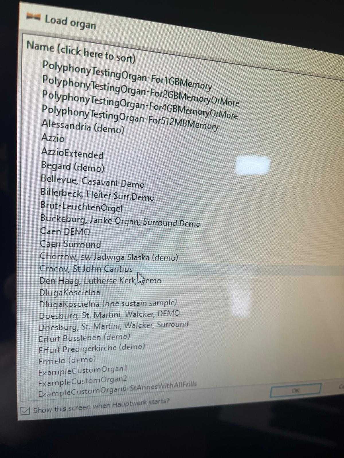 Organy hauptwerk