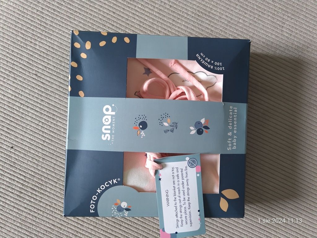Snap foto kocyk dla dziewczynki
