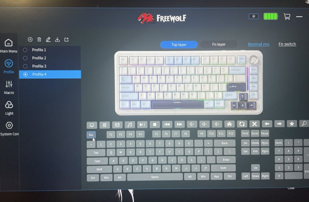 Клавіатура Freewolf F75 Black