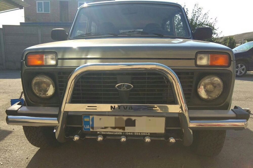 Кенгурятник для Lada Niva•Кенгурятник с нержавейки•Подножки•Дуги•Обвес