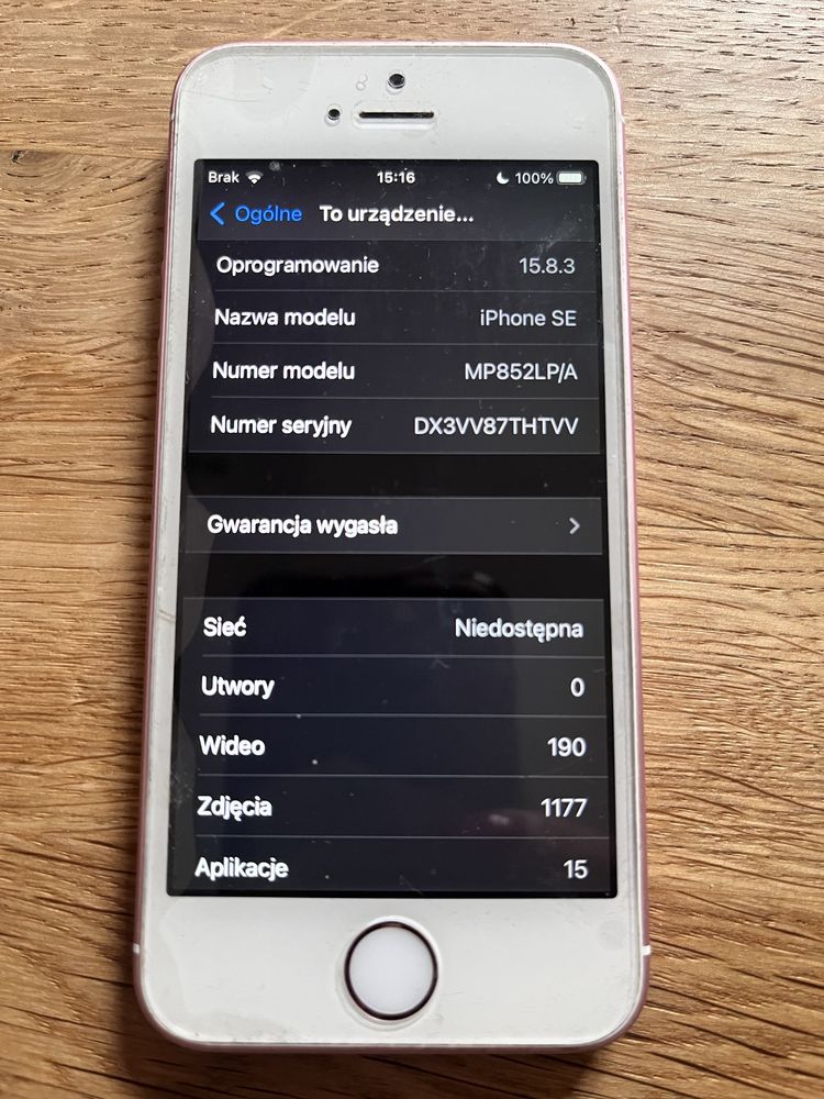 Iphone SE 32GB Rose Gold z 2016
