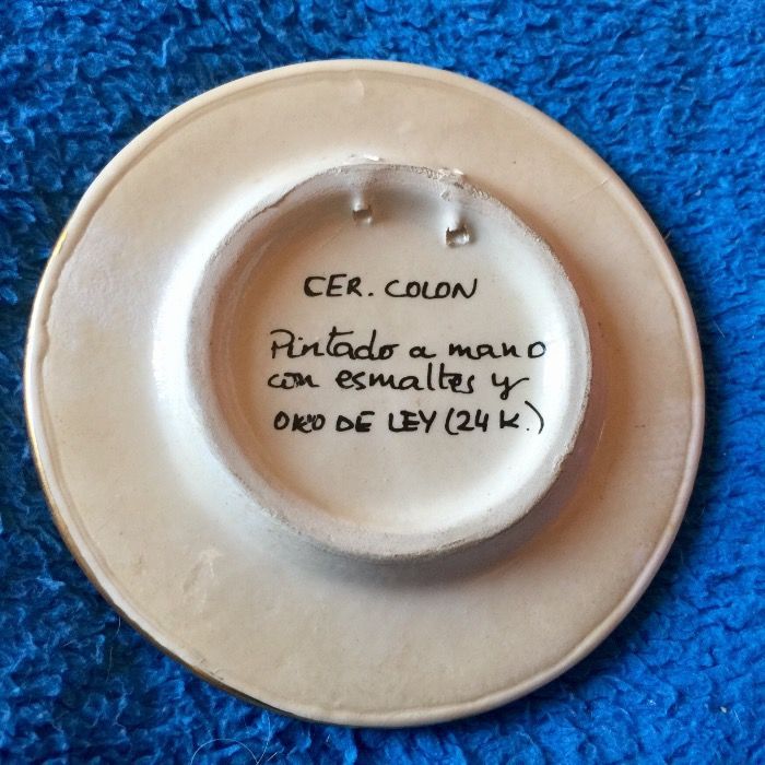 Mandala em Cerâmica Colon com Ouro 24k