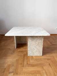 Stary kamienny stolik ława marmur Carrara lata 70 80 vintage design