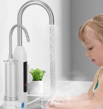 водонагреватель проточный + очиститель воды 2 крана смеситель бойлер