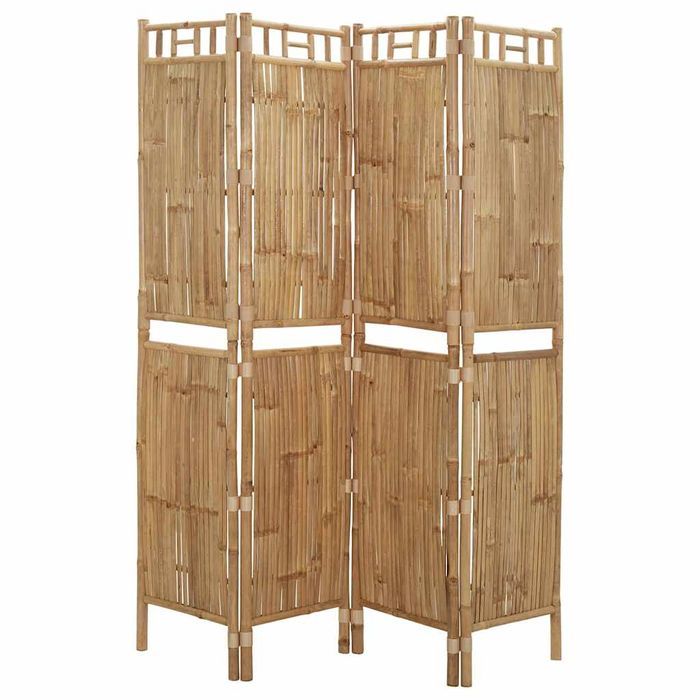 vidaXL Parawan 4-panelowy, bambusowy, 160 x 180 cm