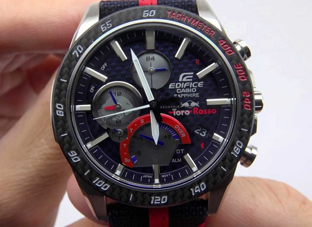 Limitowany zegarek Casio Edifice Torro Rosso F1 full set Red Bull