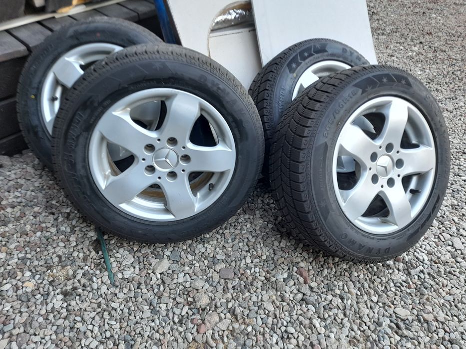 Alufelgi do Mercedesa plus opony m+s zimowe nowe.