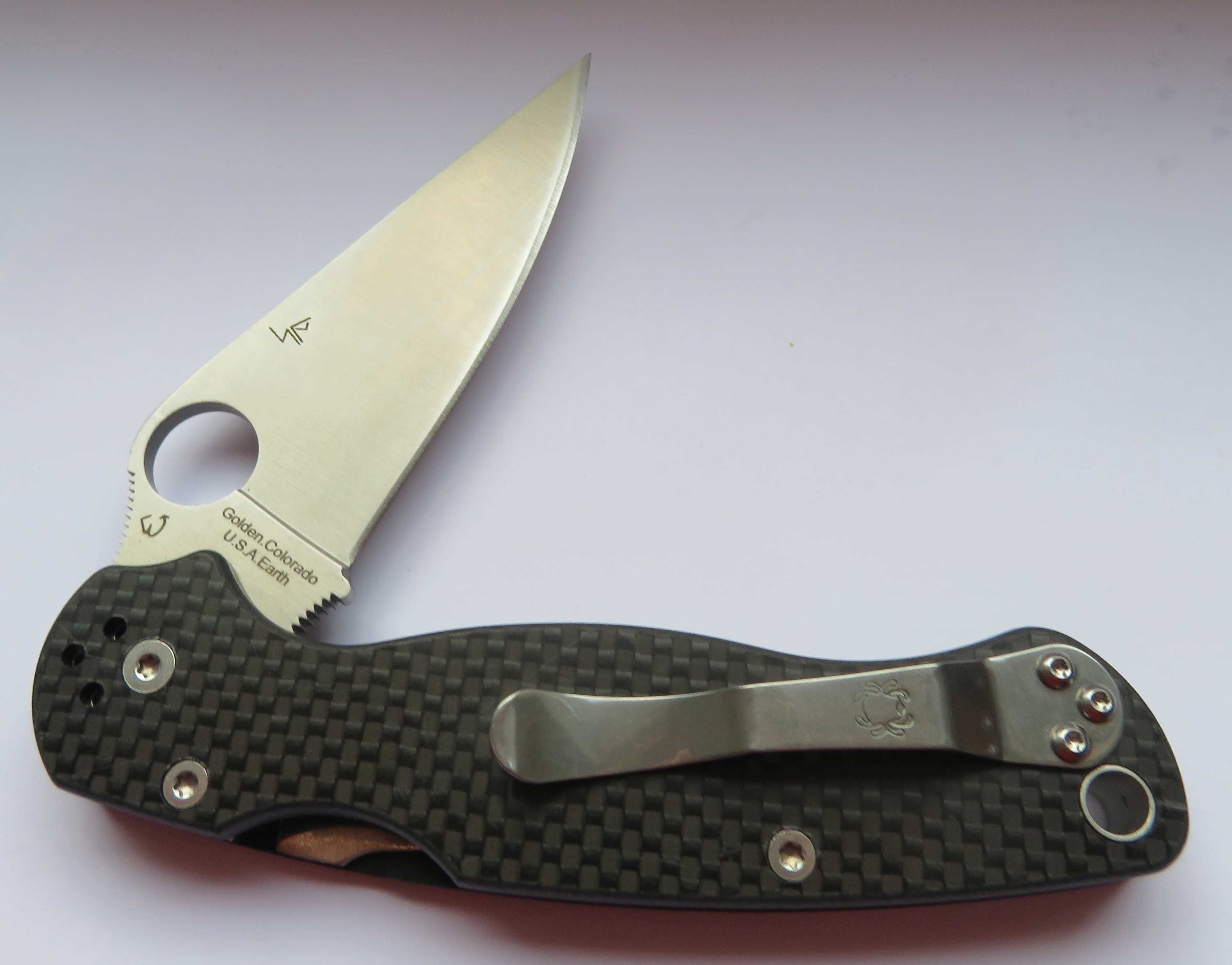 nóż folder spyderco paramilitary 2 włókno węglowe