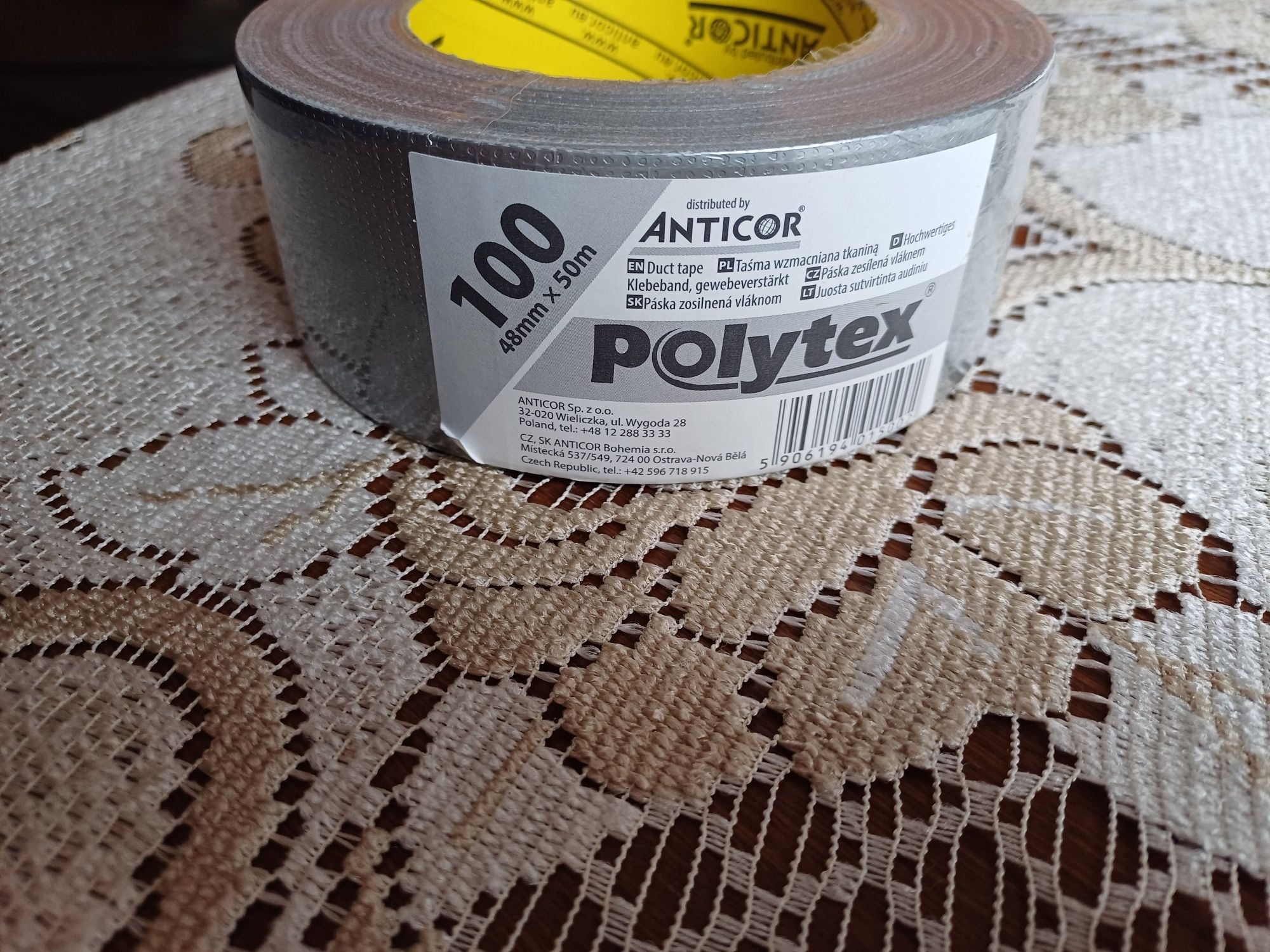 Taśma naprawcza wzmacniana tkaniną Polytex 48mm x 50m.