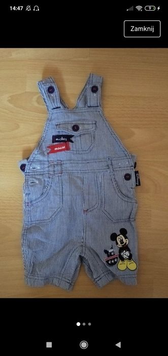 Spodenki ogrodniczki 0-3m