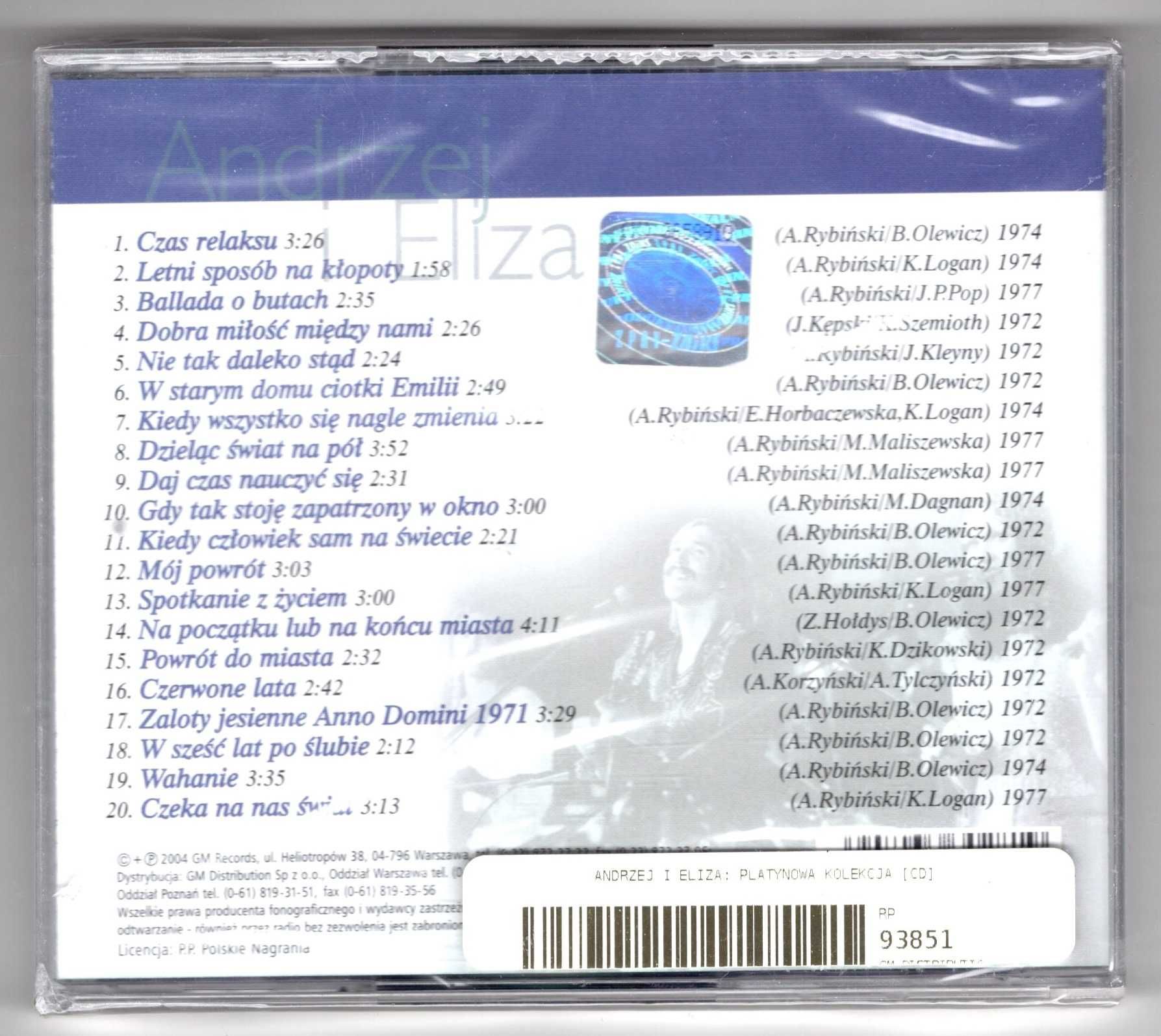 Andrzej I Eliza - Złote Przeboje (CD)