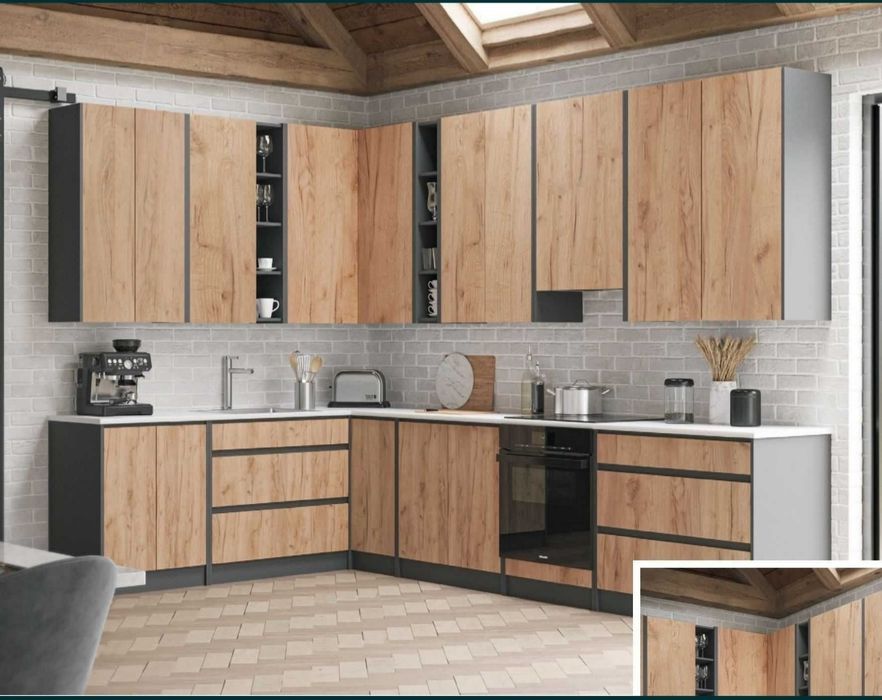 Кухня Графіті 1.2м. Дуб золотий любі розміри.