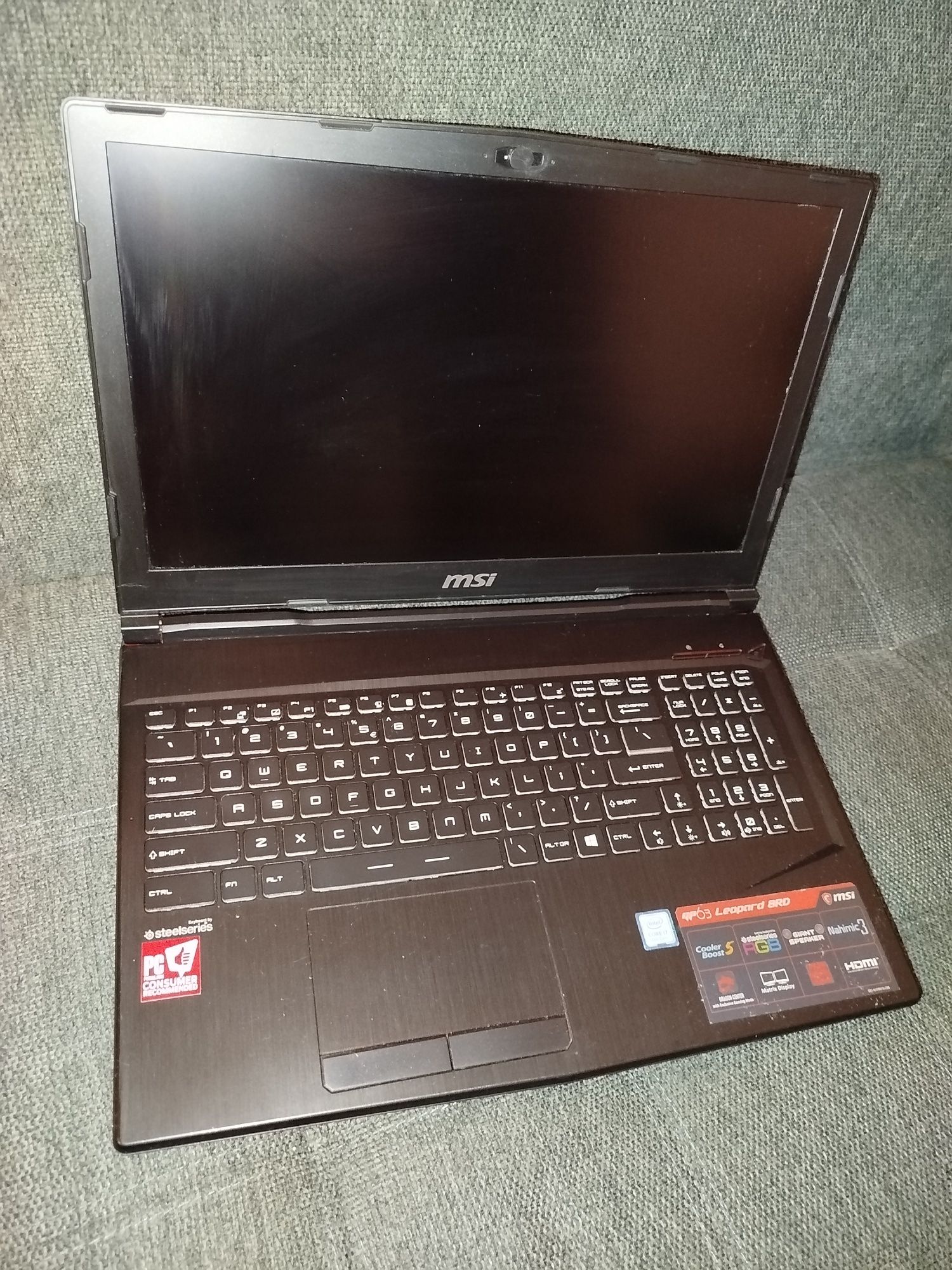 Ігровий ноутбук MSI GP63 Leopard 8RD (i7/16GB/500GB/1050Ti)
