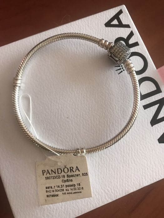 Браслет pandora паве. Узи кохання. оригінал