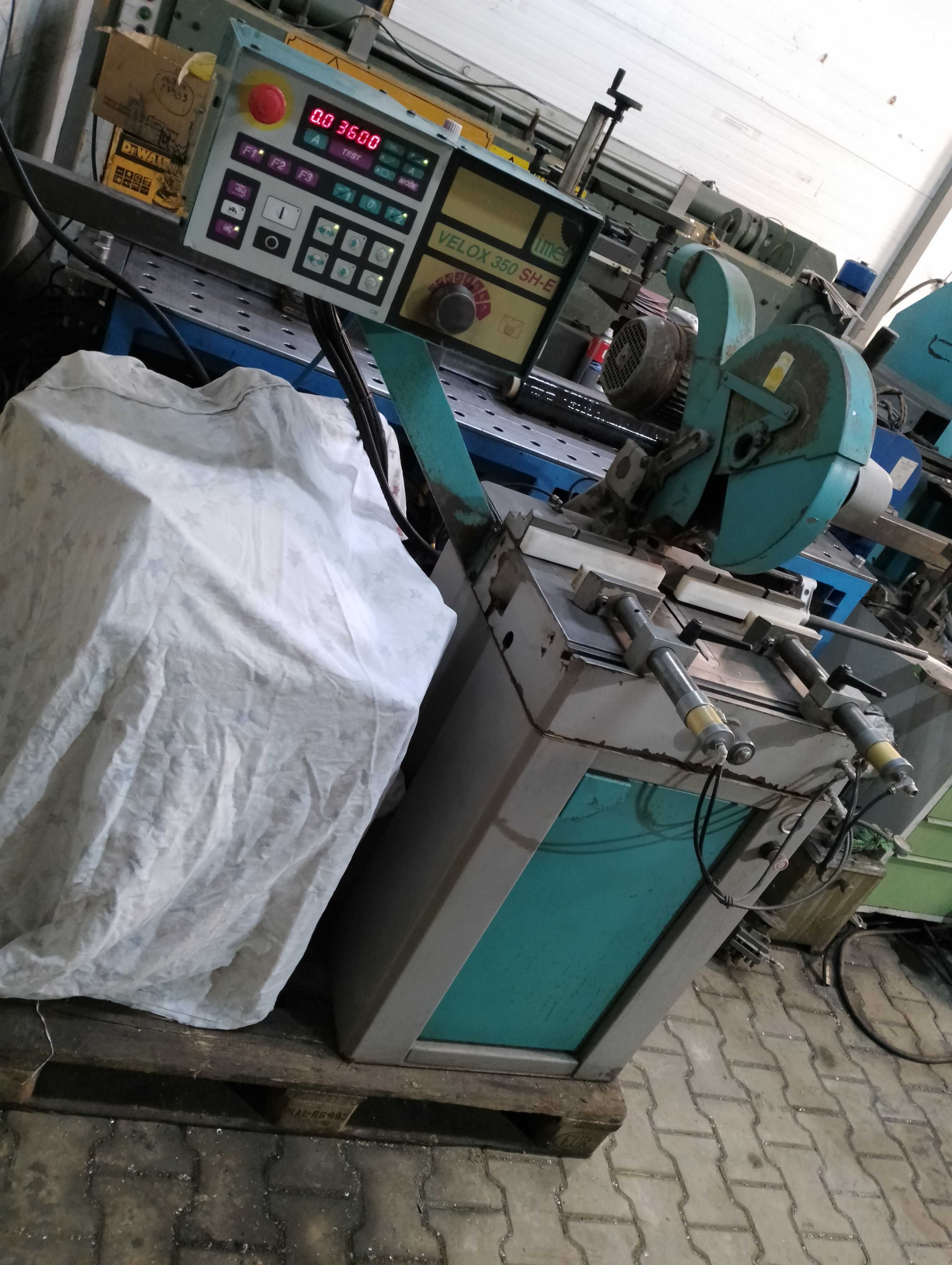 Piła automat do stali drewna aluminium podwójny kąt