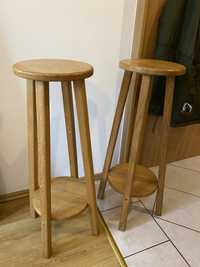 Kwietnik / stołek drewniany x2