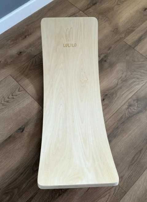 Deska do Balansowania dla Dzieci i Dorosłych Szary Spód Drewniana