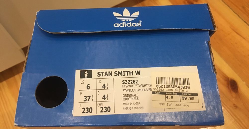 Sapatilhas Adidas Stan Smith (tamanho 37 1/3)