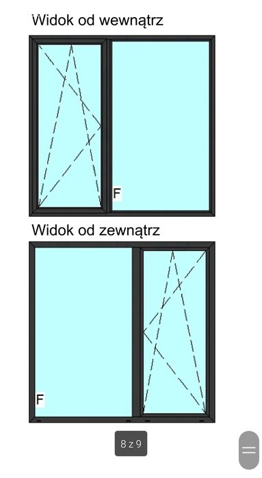 Okno pvc Rehau nowe 2360x2285 balkonfix