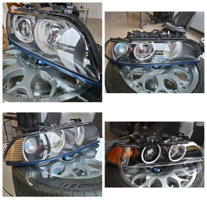 Regeneracja lamp przednich reflektorów BMW E39 xenon H7 regulatory itp