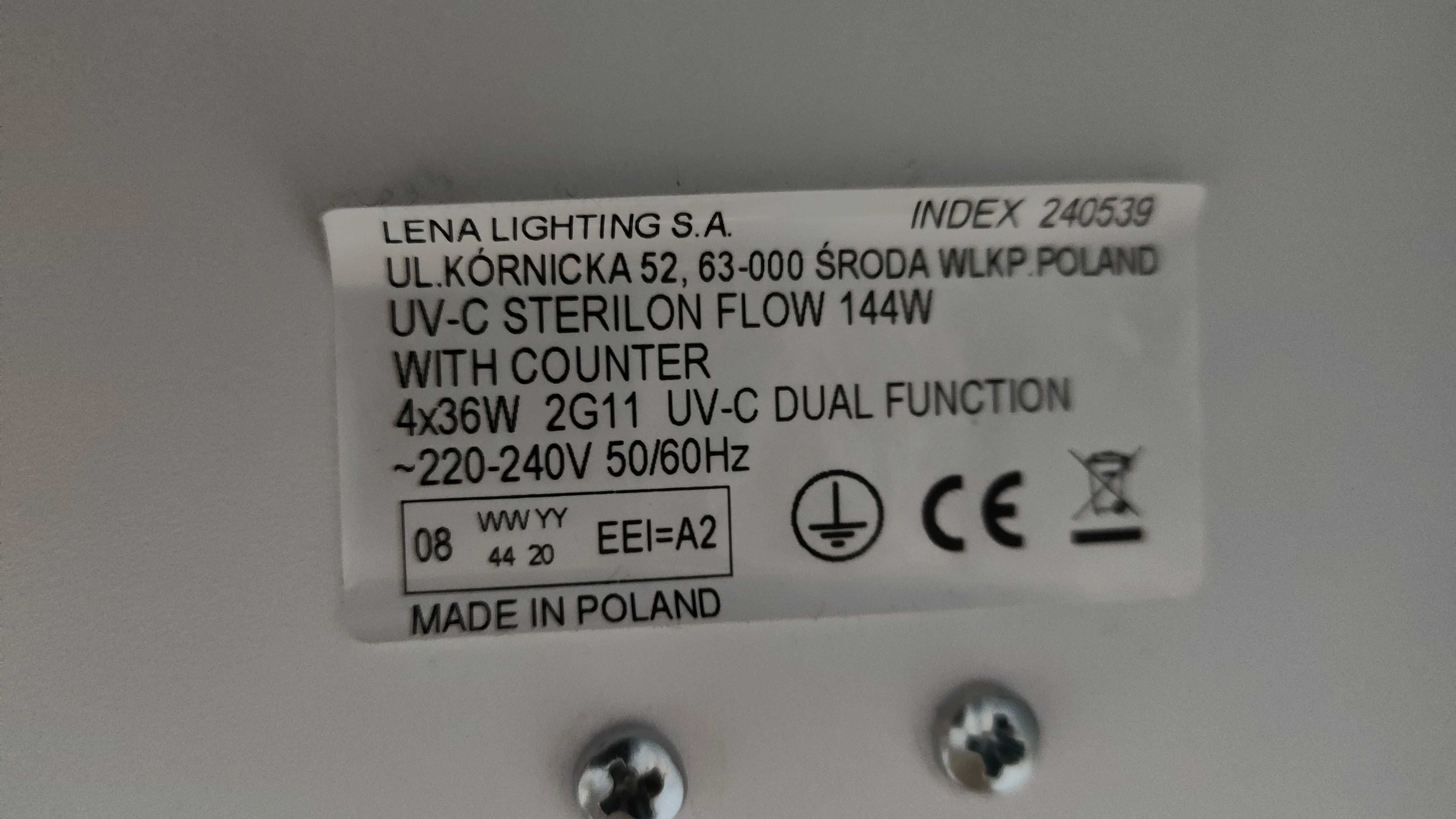 Lampa UV-C Lena Lighting Sterilon Flow 144W UV-C bakteriobójcza